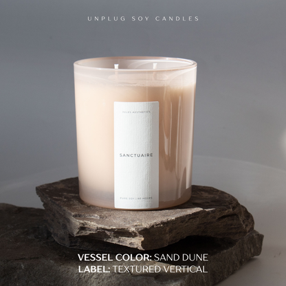 Private Label - 14 oz. Apothecary Glass Candle (2-Wick)