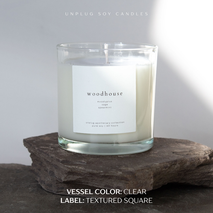 Private Label - 9 oz. Apothecary Glass Candle (1-Wick)