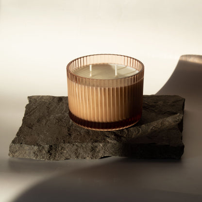 Fluted Glass Candle