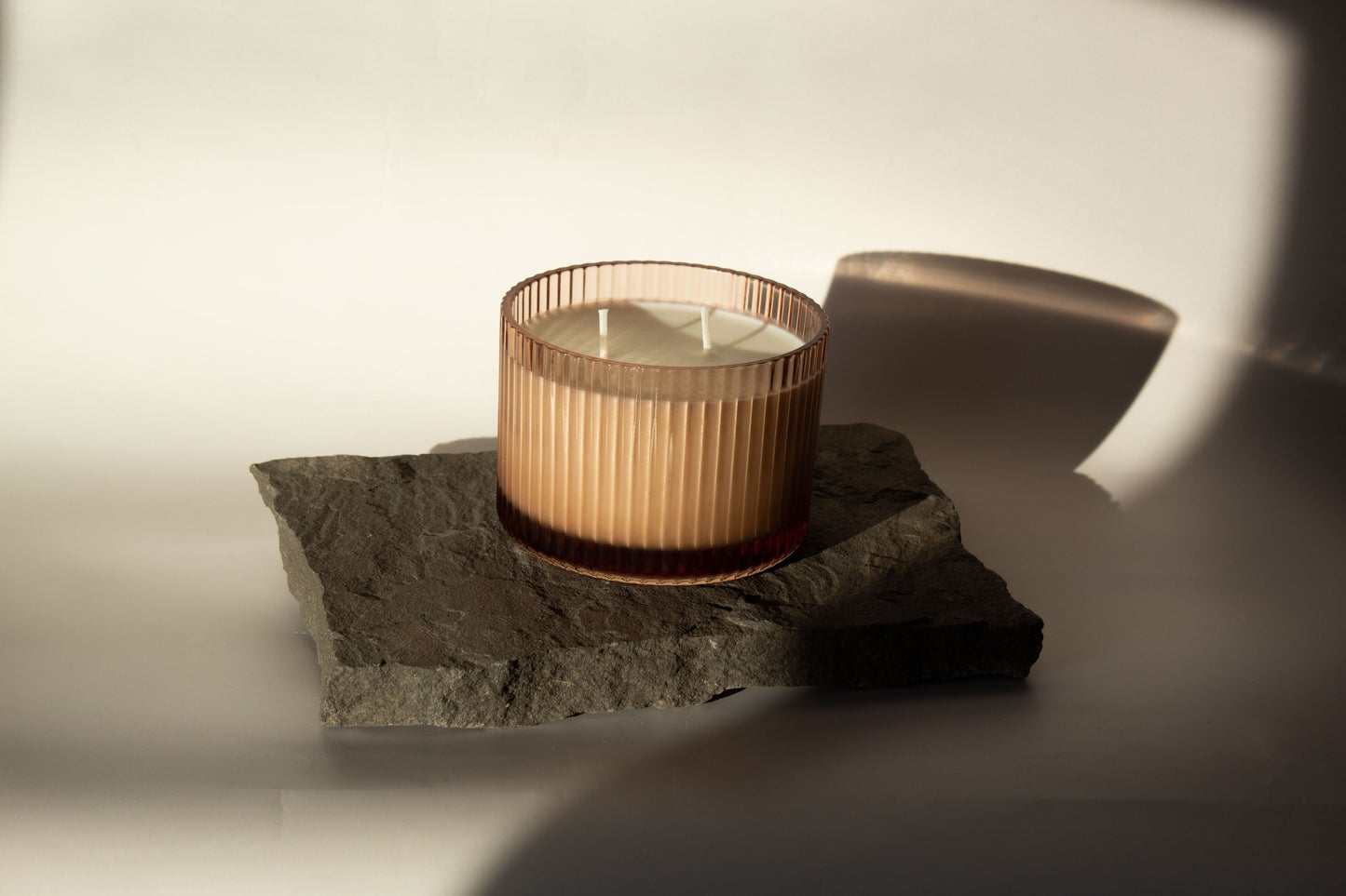Fluted Glass Candle
