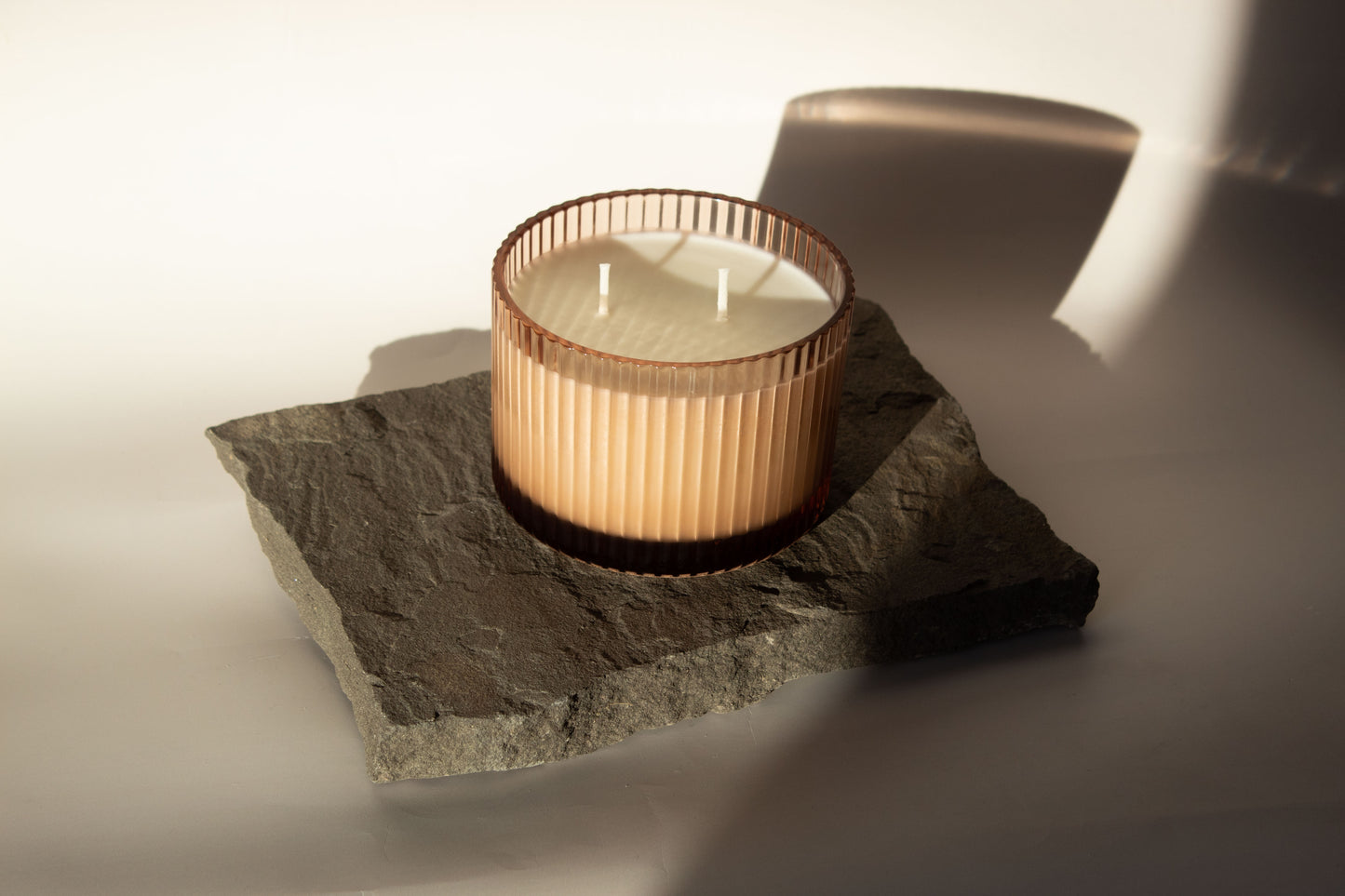 Fluted Glass Candle