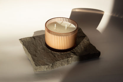 Fluted Glass Candle