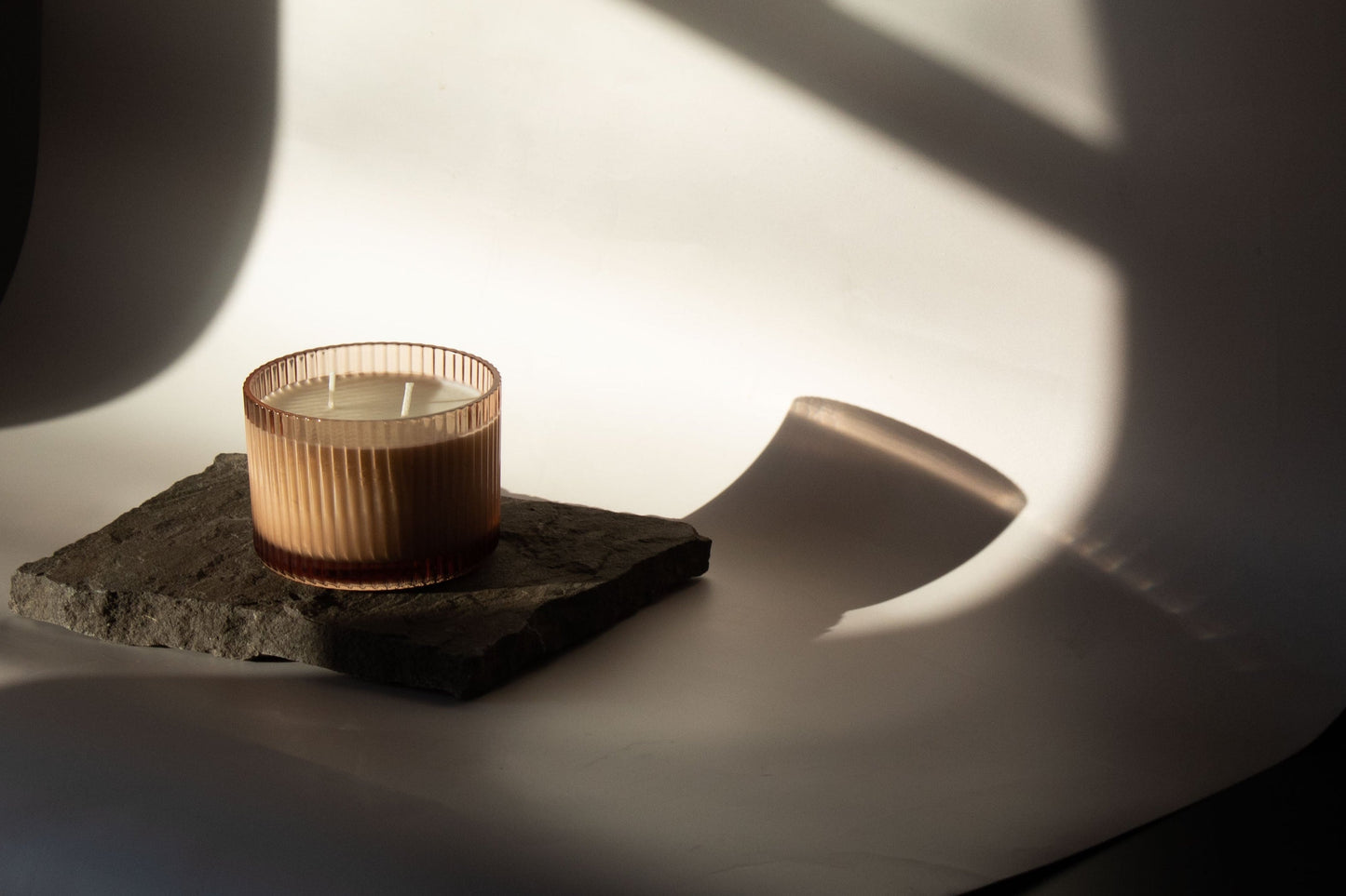 Fluted Glass Candle