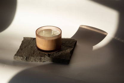 Fluted Glass Candle