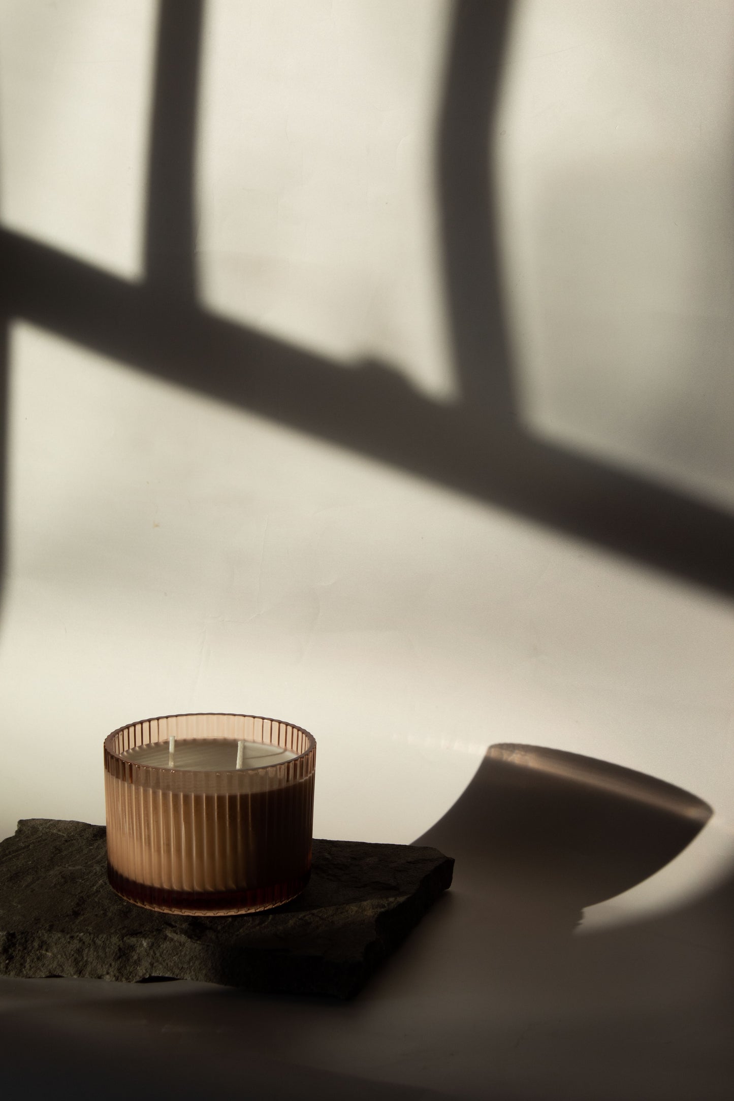 Fluted Glass Candle