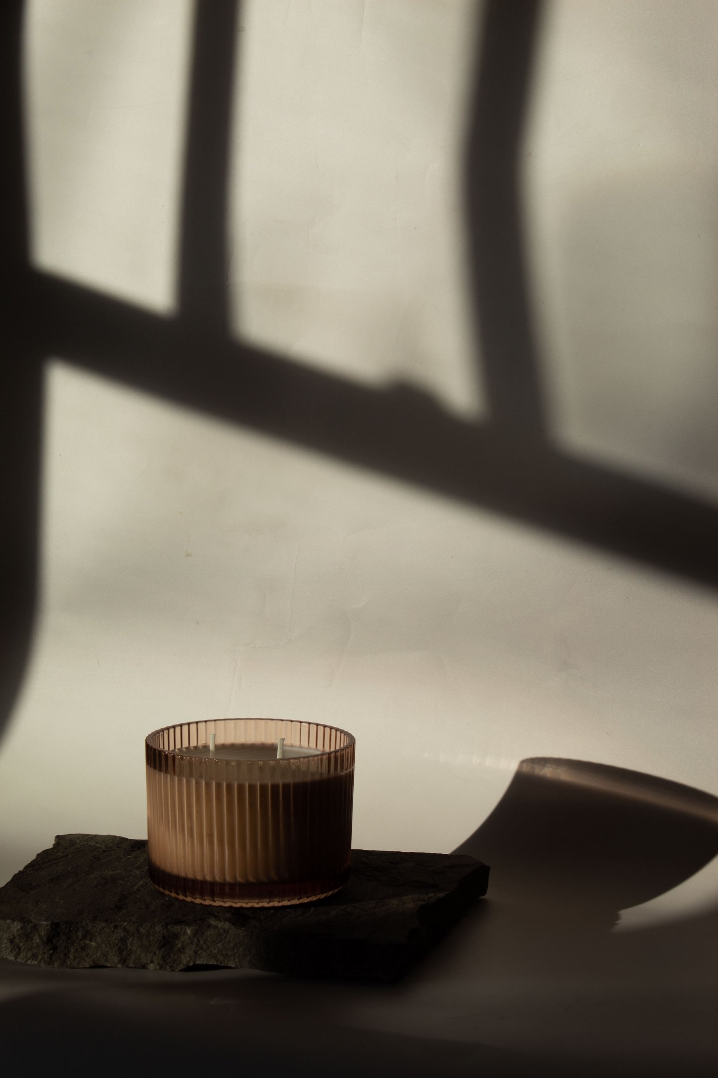 Fluted Glass Candle