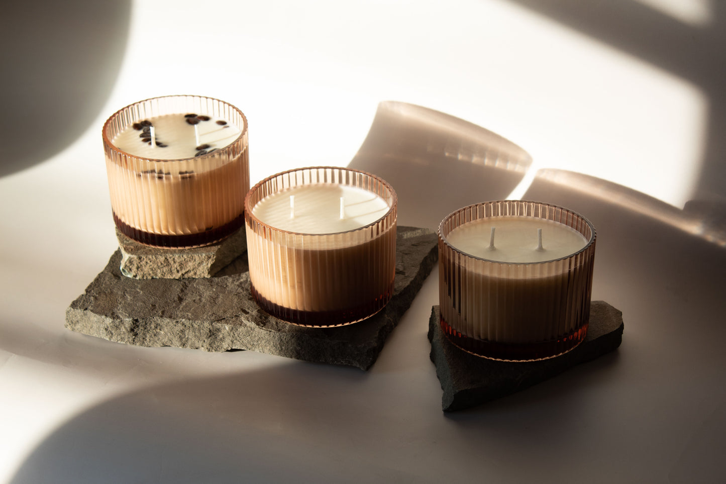 Fluted Glass Candle