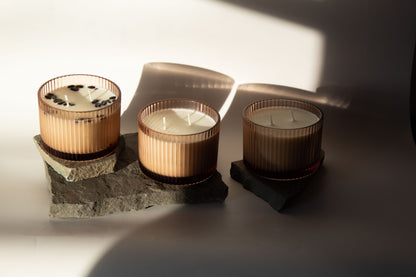 Fluted Glass Candle