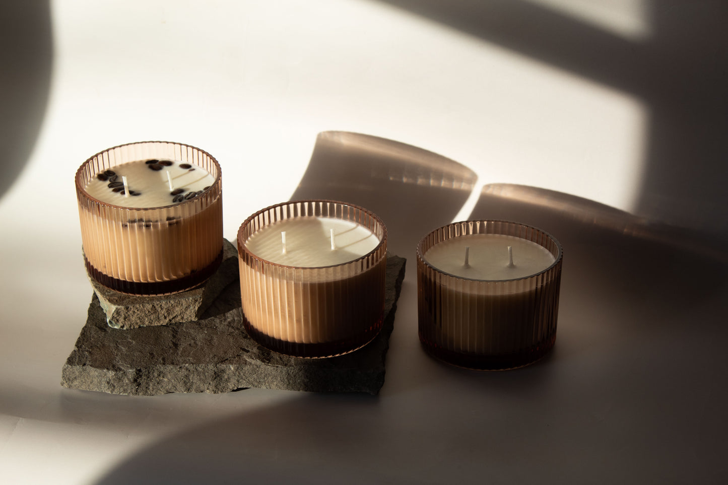 Fluted Glass Candle
