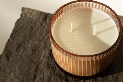 Fluted Glass Candle