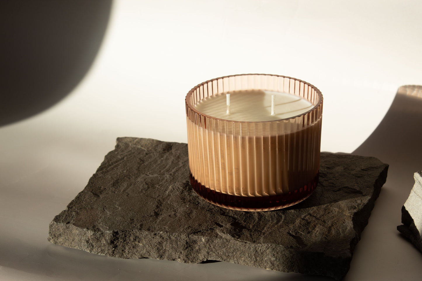 Fluted Glass Candle
