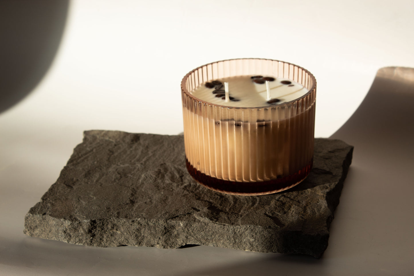 Fluted Glass Candle