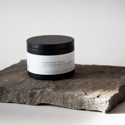 Matte Black Tin Candle