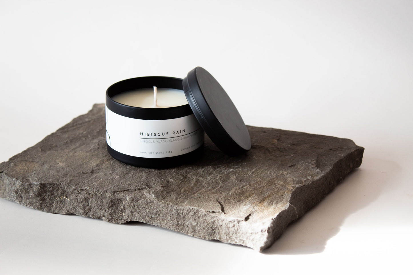 Matte Black Tin Candle