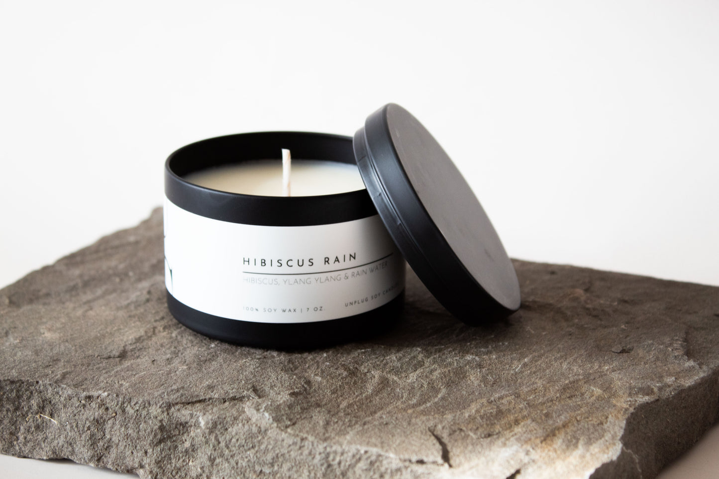 Matte Black Tin Candle