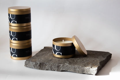 Matte Gold Tin Candle