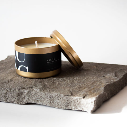 Matte Gold Tin Candle