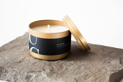 Matte Gold Tin Candle