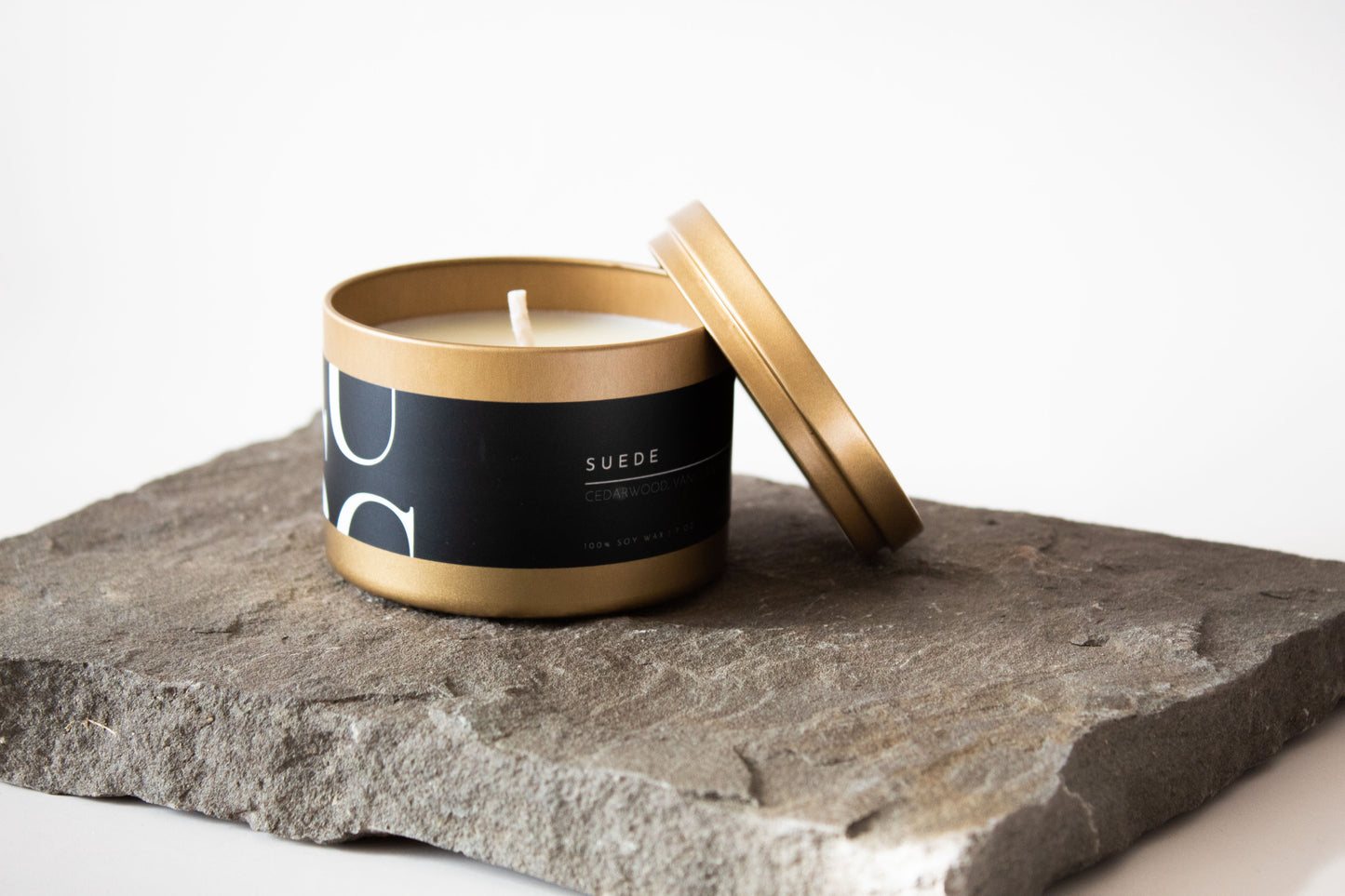 Matte Gold Tin Candle