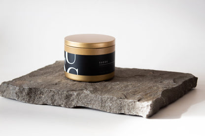 Matte Gold Tin Candle