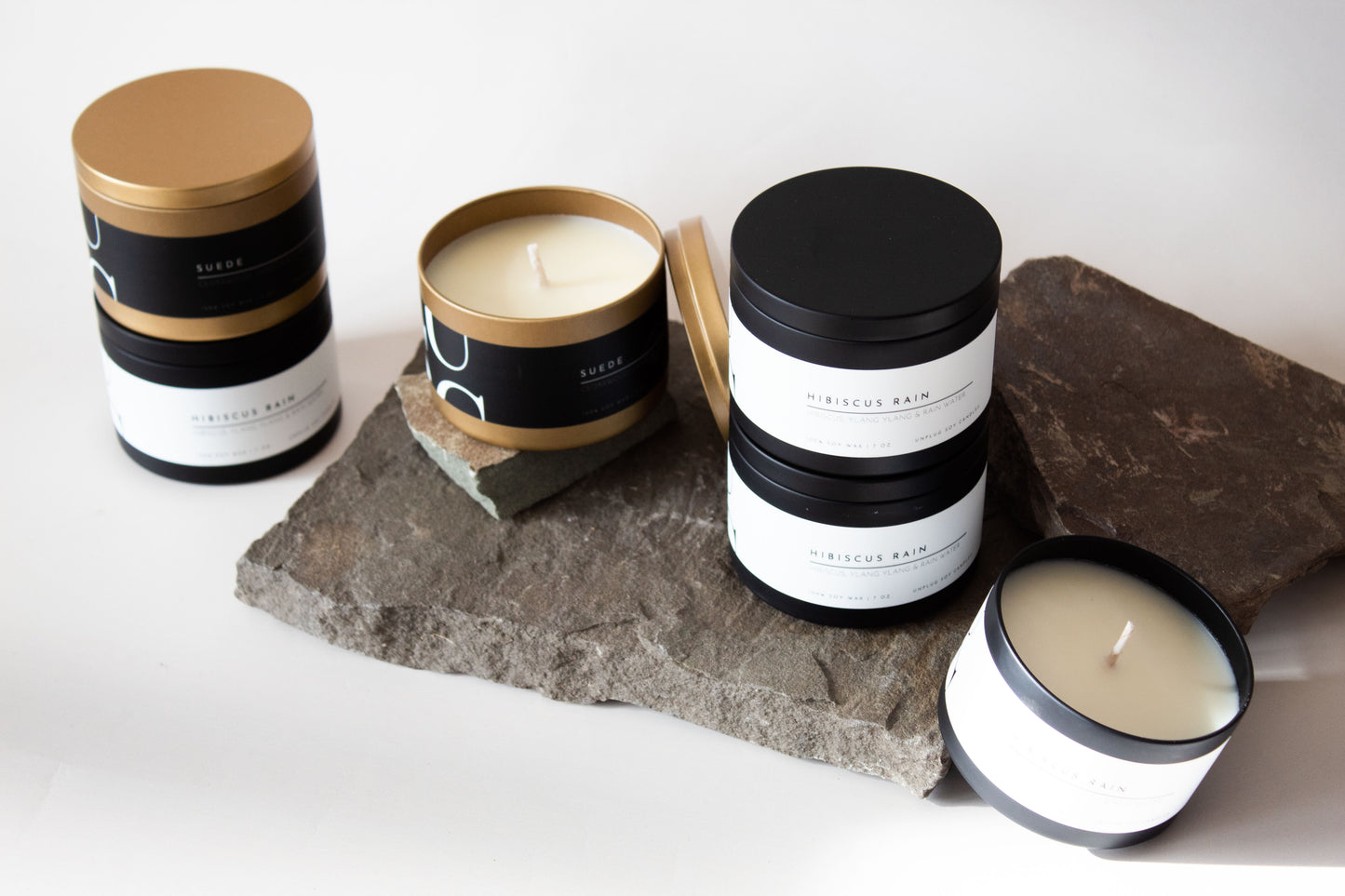 Matte Black Tin Candle