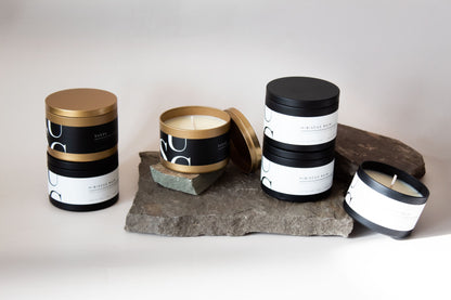 Matte Gold Tin Candle