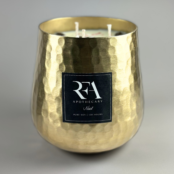 Private Label - Gold Hammered Candle