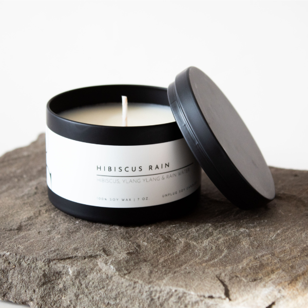 Matte Black Tin Candle