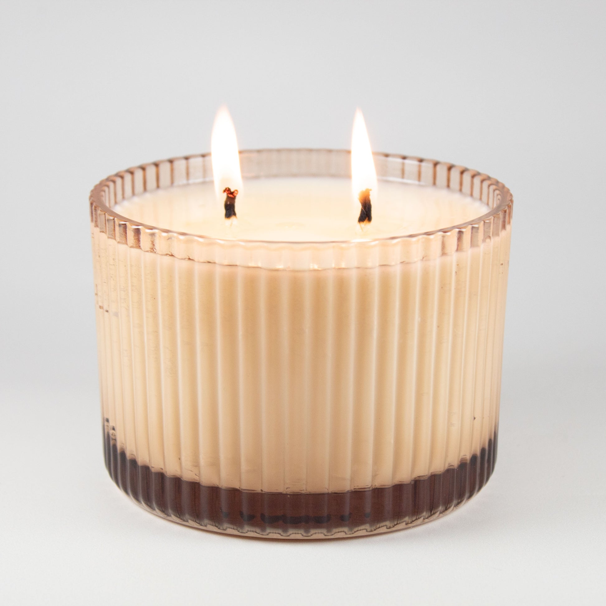Unplug Soy Candles 2-Wick Fluted Glass Jar